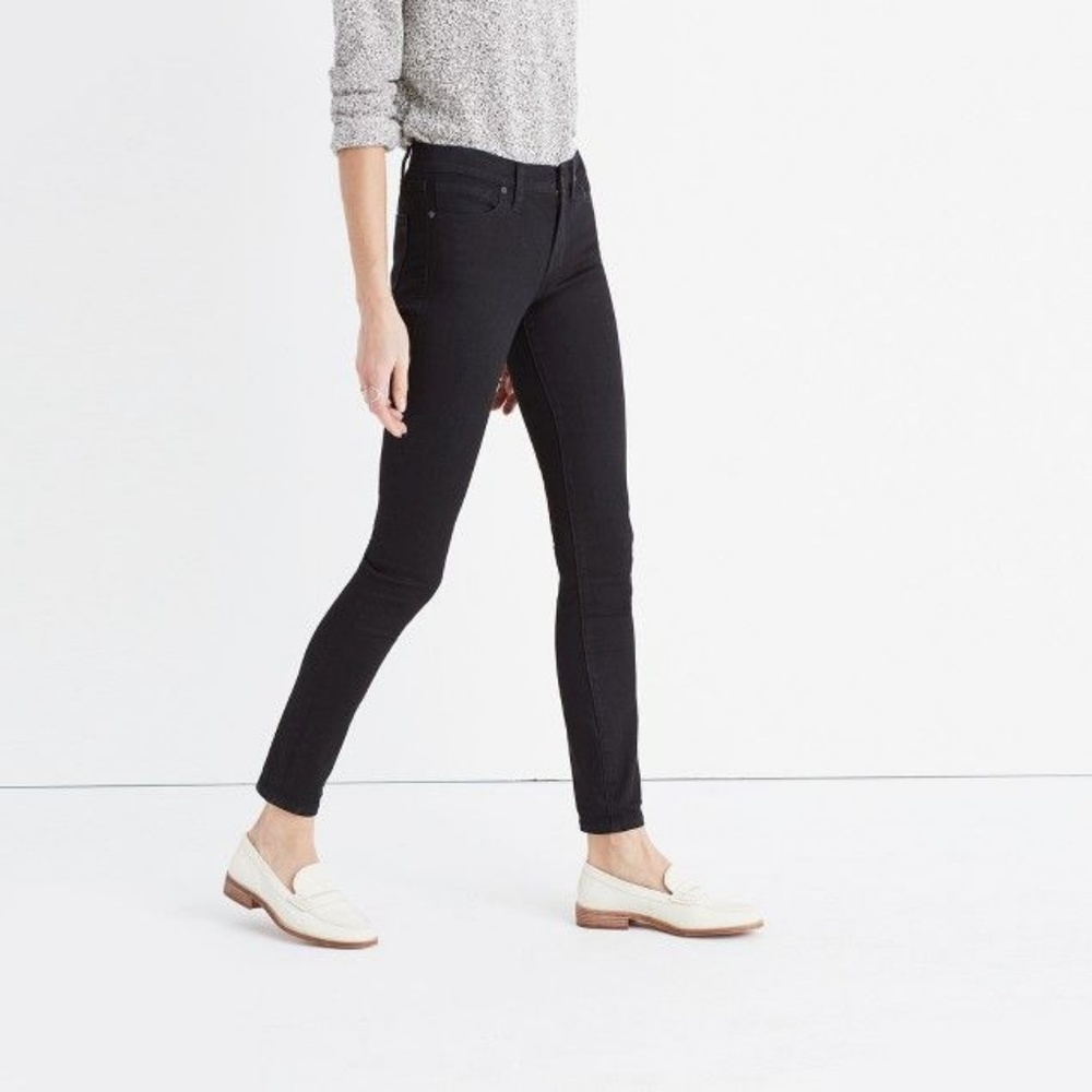 Madewell Black Frost Skinny Skinny Jeans